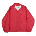 WEARGUARD Mens Red Coach Jacket L Nylon Plain Button Closure Lightweight
