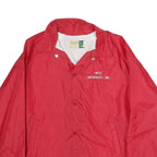 WEARGUARD Mens Red Coach Jacket L Nylon Plain Button Closure Lightweight