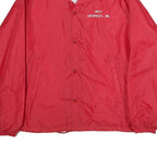 WEARGUARD Mens Red Coach Jacket L Nylon Plain Button Closure Lightweight