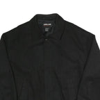 KIRKLAND SIGNATURE Mens Black Classic Jacket 2XL Polyester Blend Zip Plain