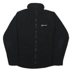 BERGHAUS Womens Black Outdoor Jacket M Polyester Zip Plain Fleece Lightweight