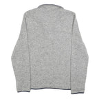 NAUTICA Mens Grey & Navy Plain Pullover Patterned V-Neck Regular L Jumper