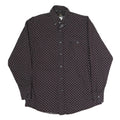 WRANGLER Mens Maroon Patterned Shirt L Button Down Casual Long Sleeve Cotton