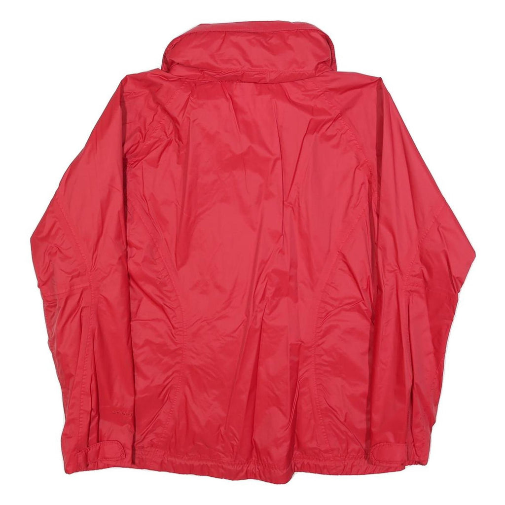 COLUMBIA Womens Red Jacket L Nylon Plain Zip Outdoor Sportswear