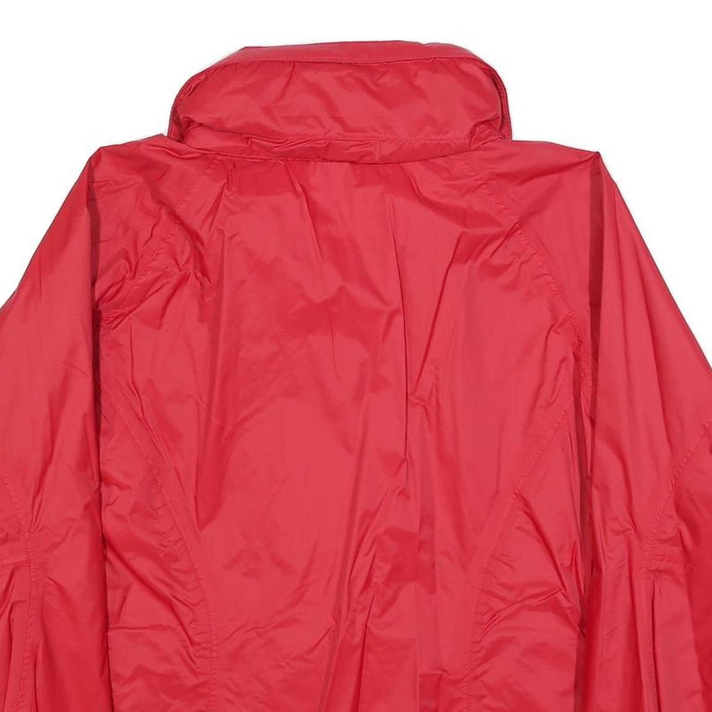 COLUMBIA Womens Red Jacket L Nylon Plain Zip Outdoor Sportswear