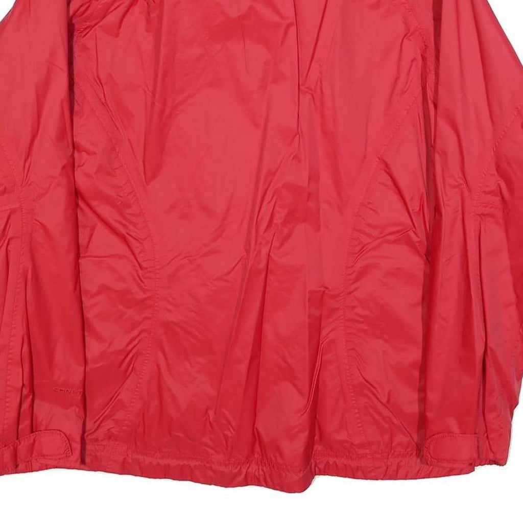 COLUMBIA Womens Red Jacket L Nylon Plain Zip Outdoor Sportswear