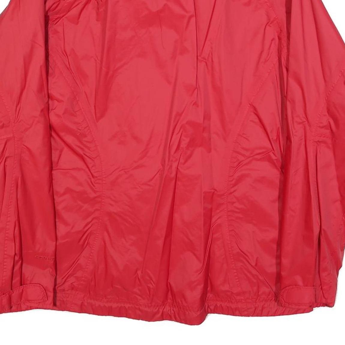COLUMBIA Womens Red Jacket L Nylon Plain Zip Outdoor Sportswear