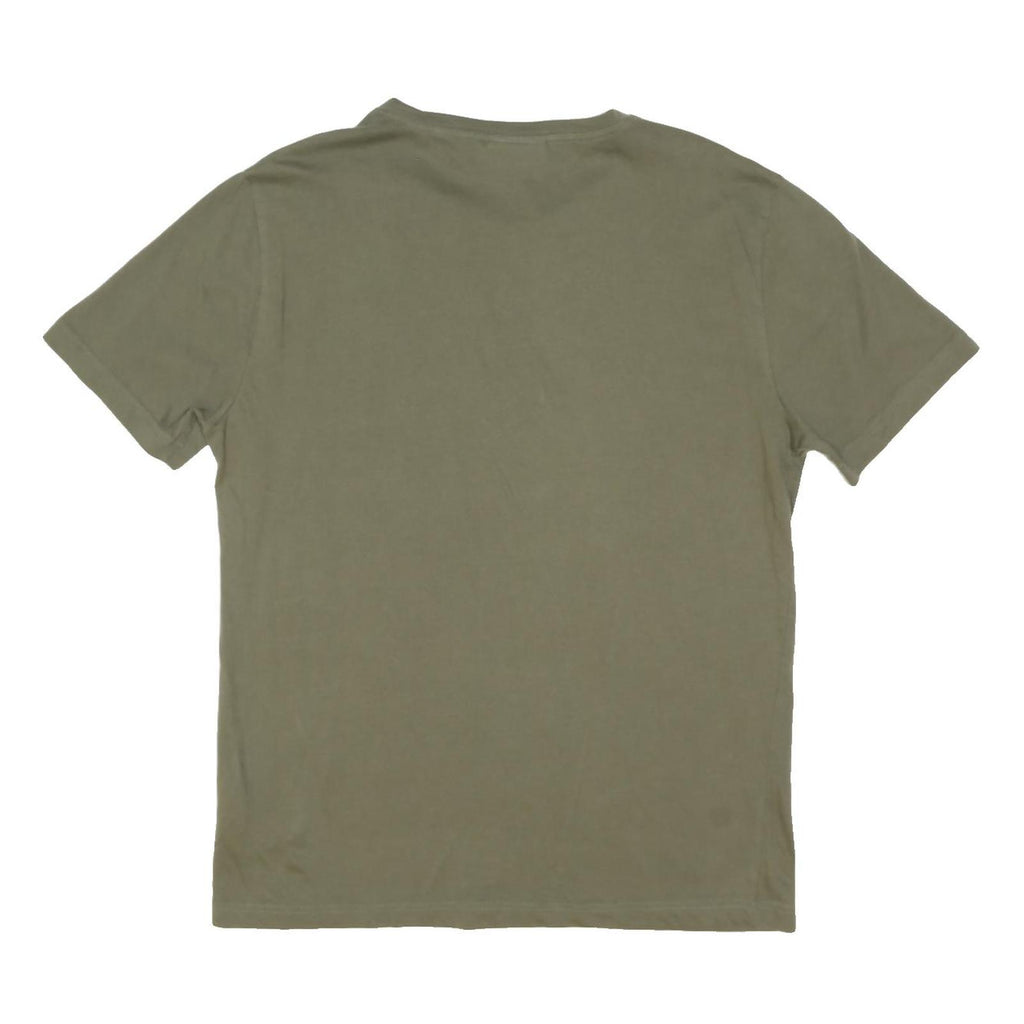 CALVIN KLEIN Mens Green M Short Sleeve Crew Neck Logo Print T-Shirt