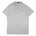 POLO RALPH LAUREN Mens Grey Short Sleeve Polo Shirt XL Cotton Blend Plain Button