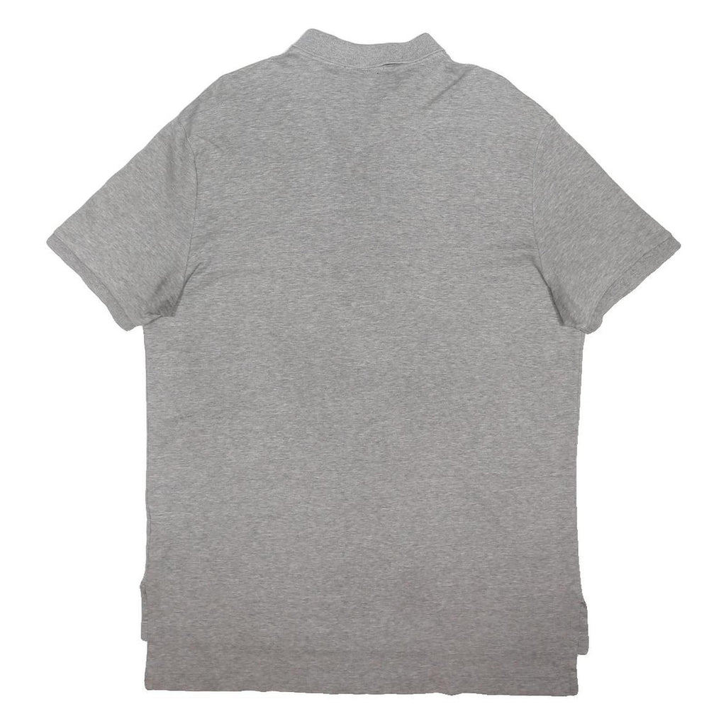 POLO RALPH LAUREN Mens Grey Short Sleeve Polo Shirt XL Cotton Blend Plain Button