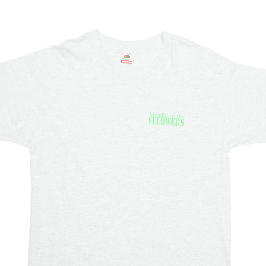Fucowees Mens T-Shirt Grey L