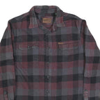 ORVIS Mens Red & Grey Check Shirt M Long Sleeve Cotton Casual Button Pocket