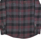 ORVIS Mens Red & Grey Check Shirt M Long Sleeve Cotton Casual Button Pocket