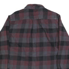 ORVIS Mens Red & Grey Check Shirt M Long Sleeve Cotton Casual Button Pocket