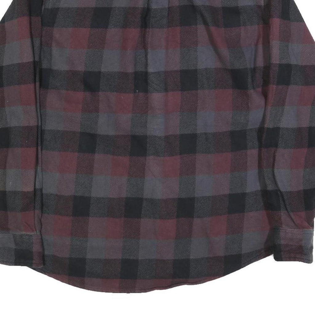 ORVIS Mens Red & Grey Check Shirt M Long Sleeve Cotton Casual Button Pocket