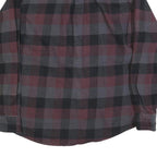 ORVIS Mens Red & Grey Check Shirt M Long Sleeve Cotton Casual Button Pocket