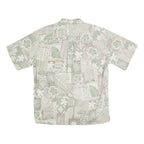 COOKE STREET Mens Green & Beige Hawaiian Shirt L Cotton Short Sleeve Casual