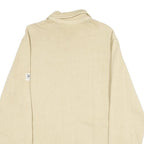 REEBOK Mens Beige Cotton Jacket S Plain Zip Casual Lightweight Sportswear