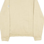 REEBOK Mens Beige Cotton Jacket S Plain Zip Casual Lightweight Sportswear