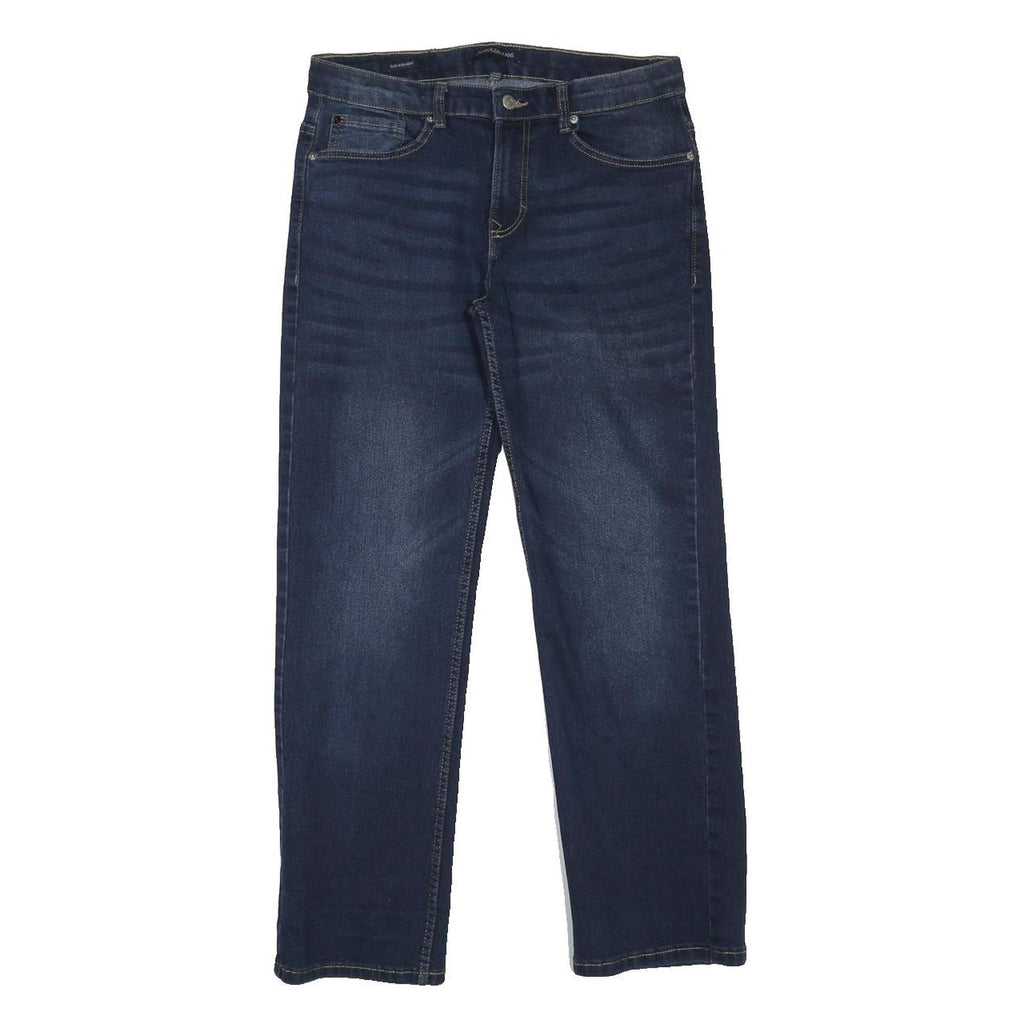 CALVIN KLEIN JEANS Womens Regular Blue Denim Medium Fit W34 L28 Fashion Casual