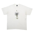 AIR JORDAN Mens White Graphic T-Shirt XL Short Sleeve Crew Neck Cotton Blend