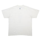 AIR JORDAN Mens White Graphic T-Shirt XL Short Sleeve Crew Neck Cotton Blend
