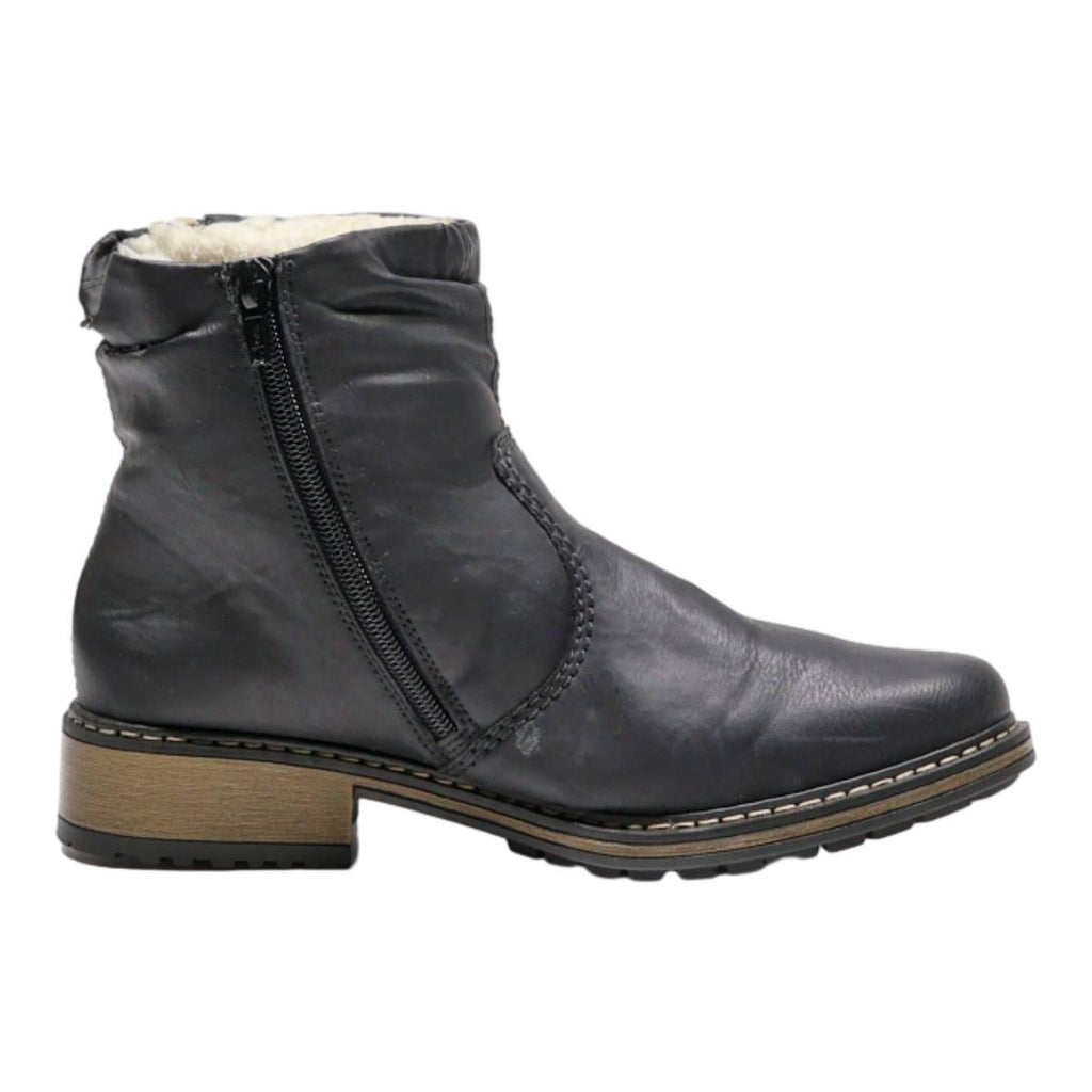 COMFORTO Chelsea Boots Black Leather Womens UK 3