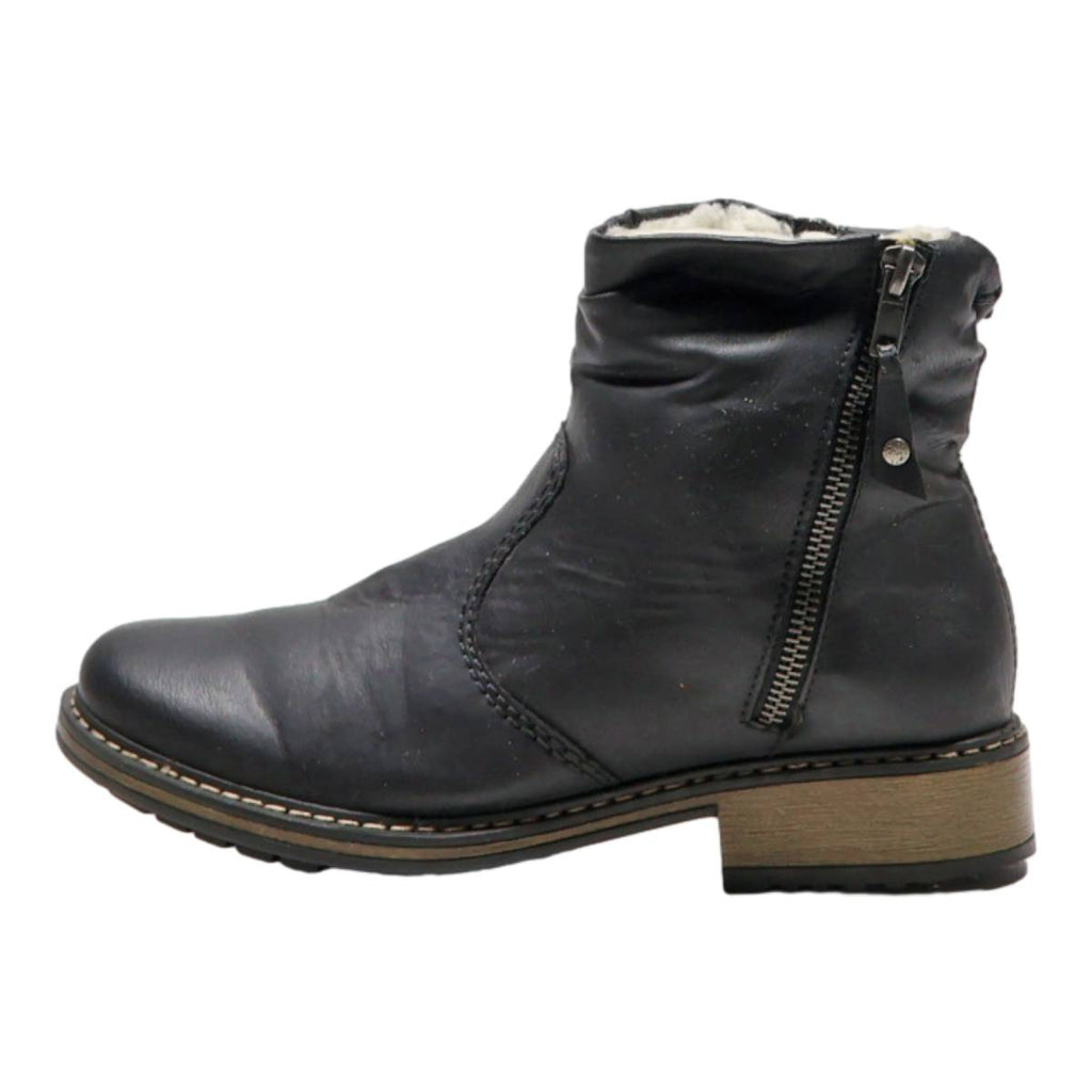 COMFORTO Chelsea Boots Black Leather Womens UK 3