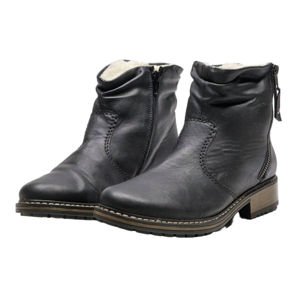 COMFORTO Chelsea Boots Black Leather Womens UK 3