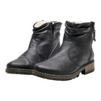 COMFORTO Chelsea Boots Black Leather Womens UK 3