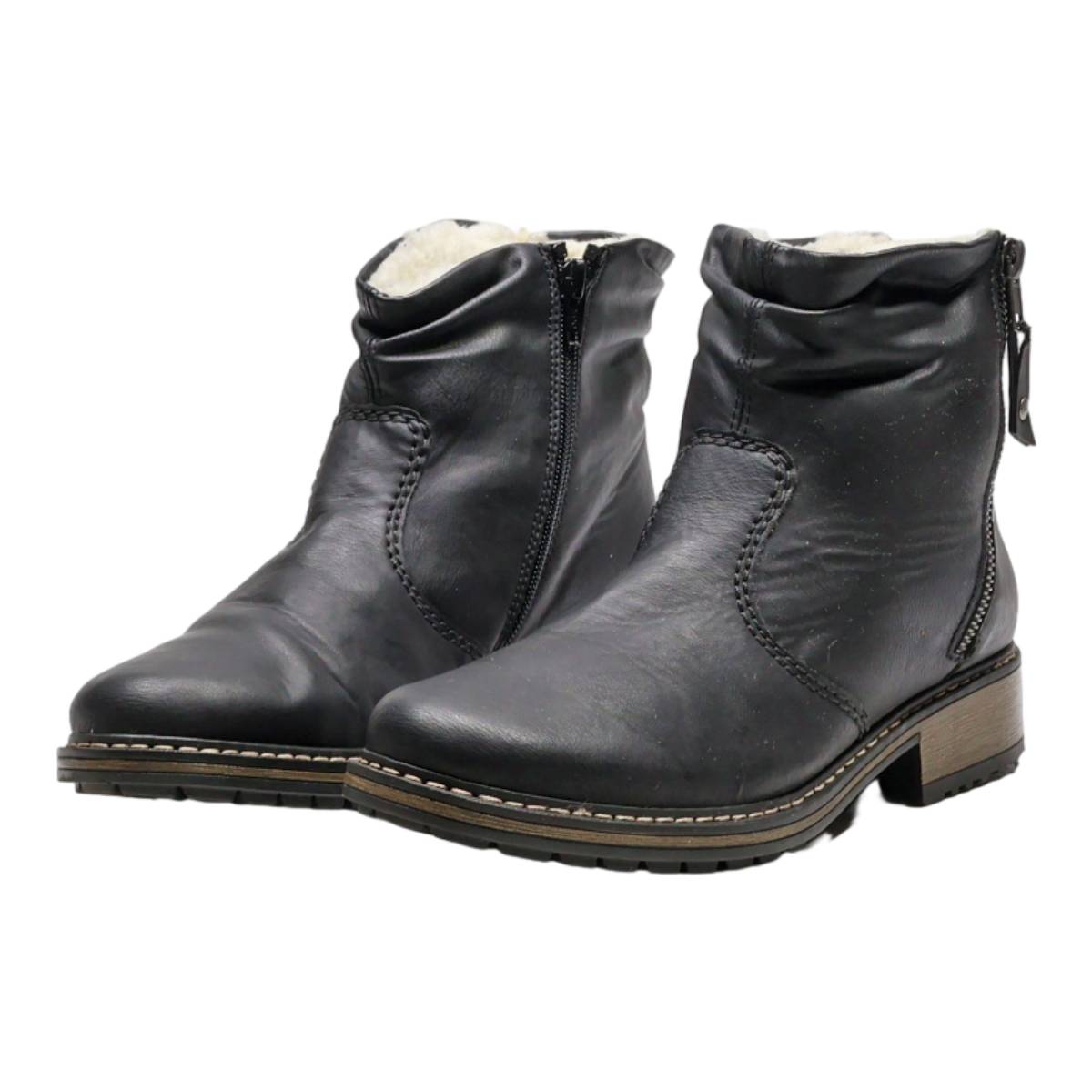 COMFORTO Chelsea Boots Black Leather Womens UK 3