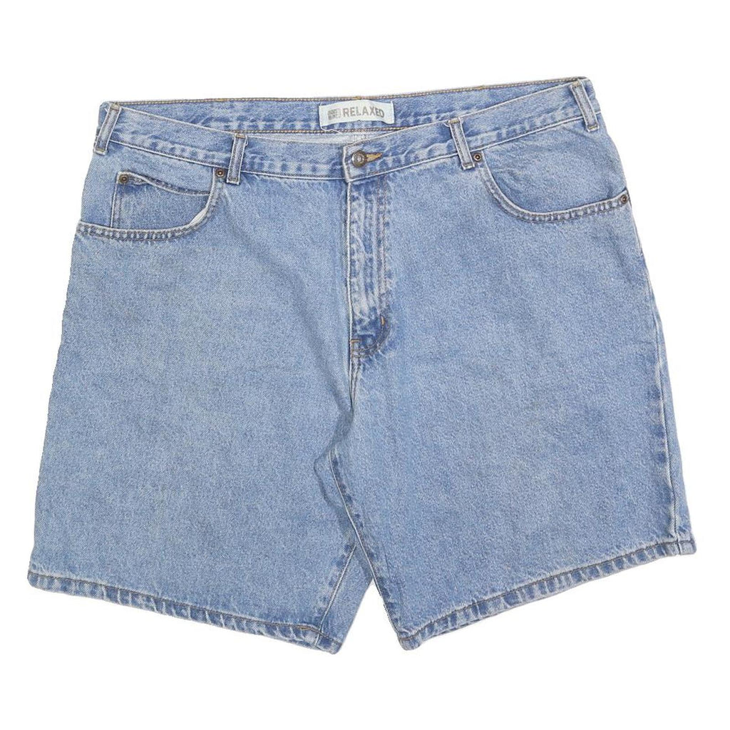 FADED GLORY Mens Shorts Blue Classic 2XL W40 Cotton Blend Relaxed Fit