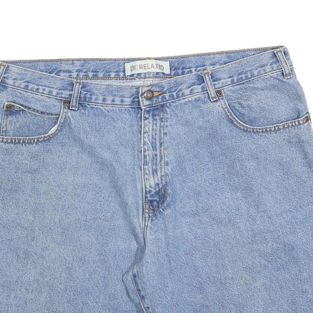 FADED GLORY Mens Shorts Blue Classic 2XL W40 Cotton Blend Relaxed Fit