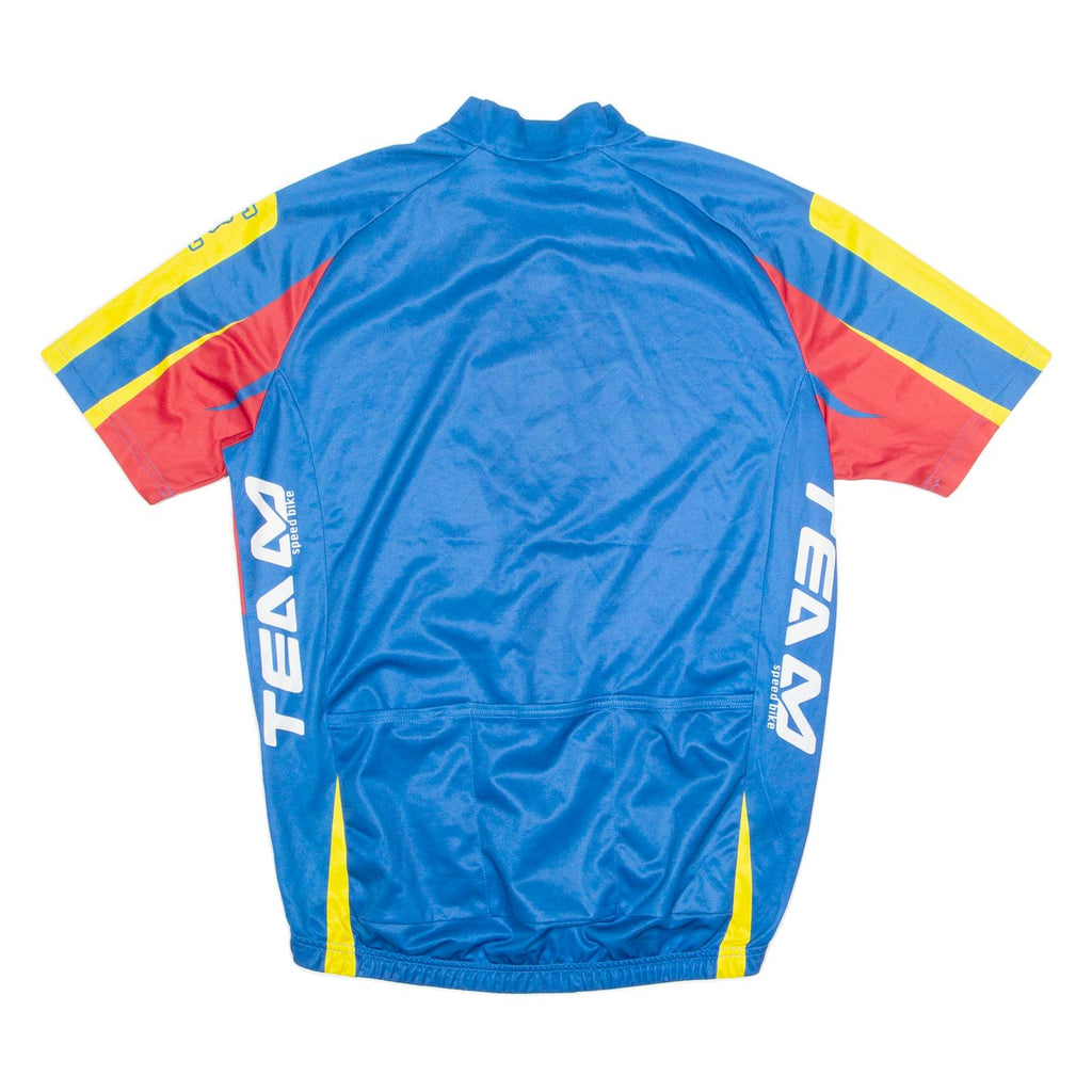 CRANE Cycling Mens Jersey Blue 1/4 Zip L