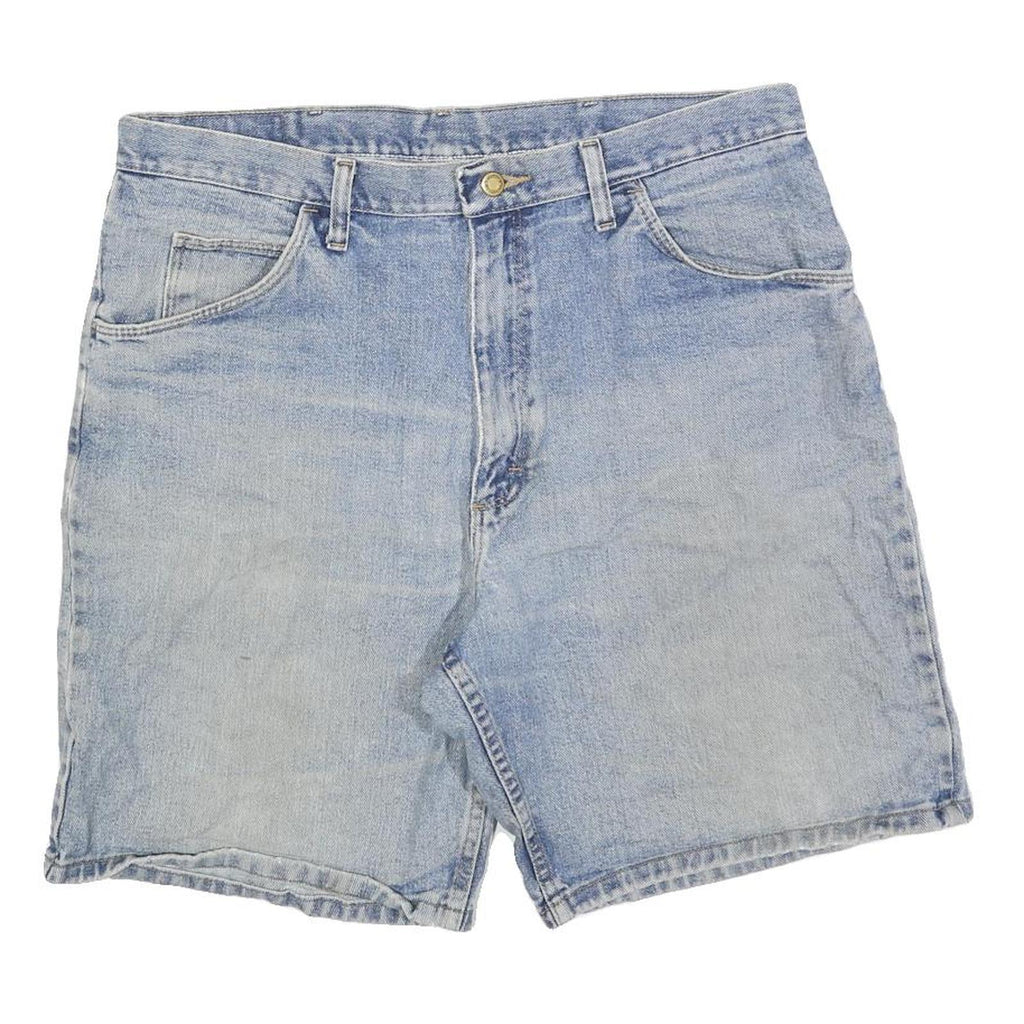 WRANGLER Mens Shorts Blue Denim Casual L W36 Classic Fit Cotton Blend