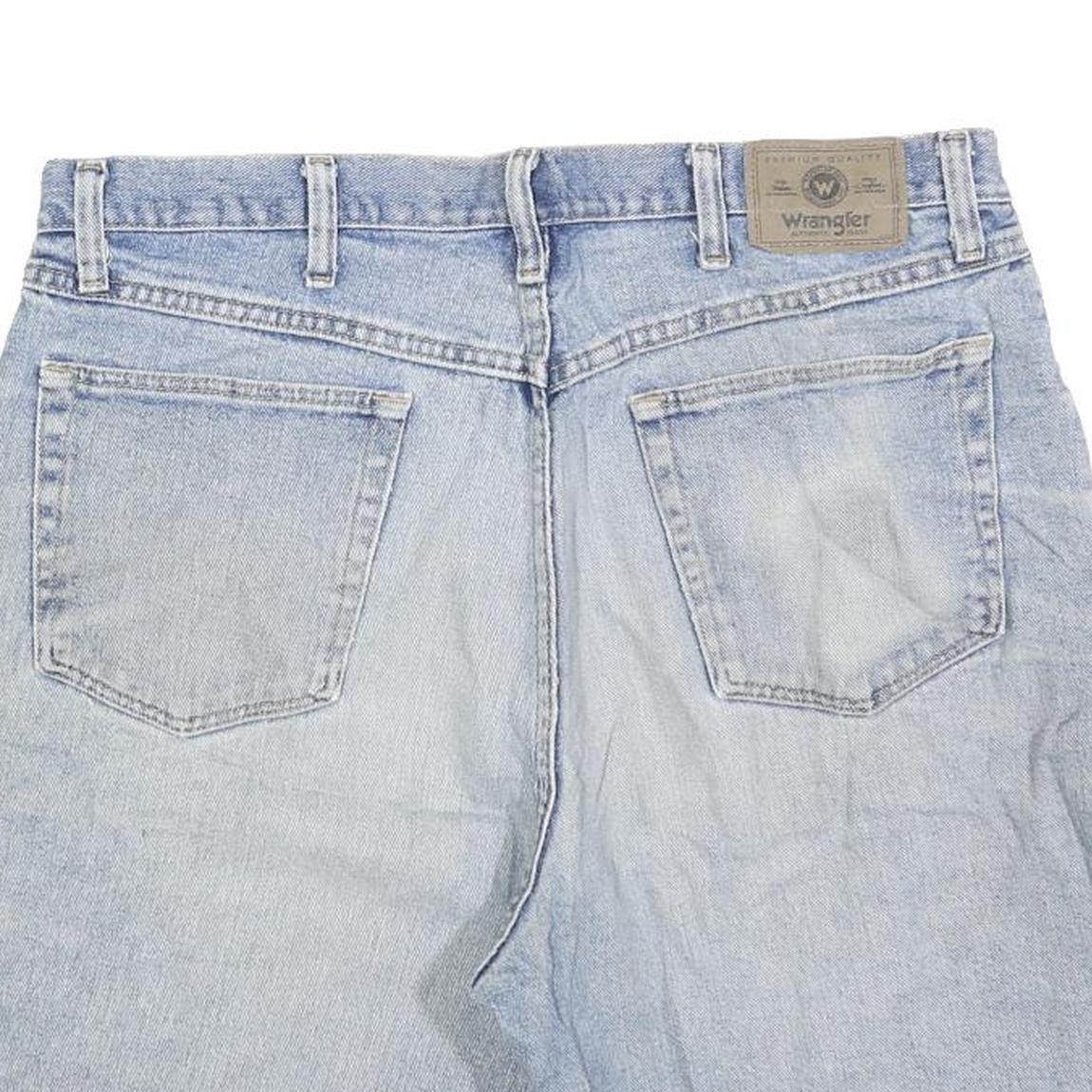 WRANGLER Mens Shorts Blue Denim Casual L W36 Classic Fit Cotton Blend