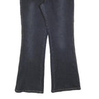 TEMCHE Womens Blue Regular Flared Denim Medium Wash W30 L32 Embroidered Side