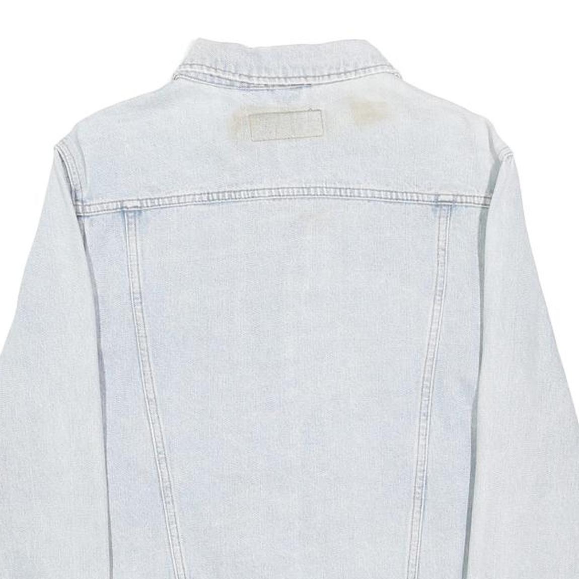 WRANGLER Womens Light Blue Cotton Denim Jacket S Button Closure Classic Fit