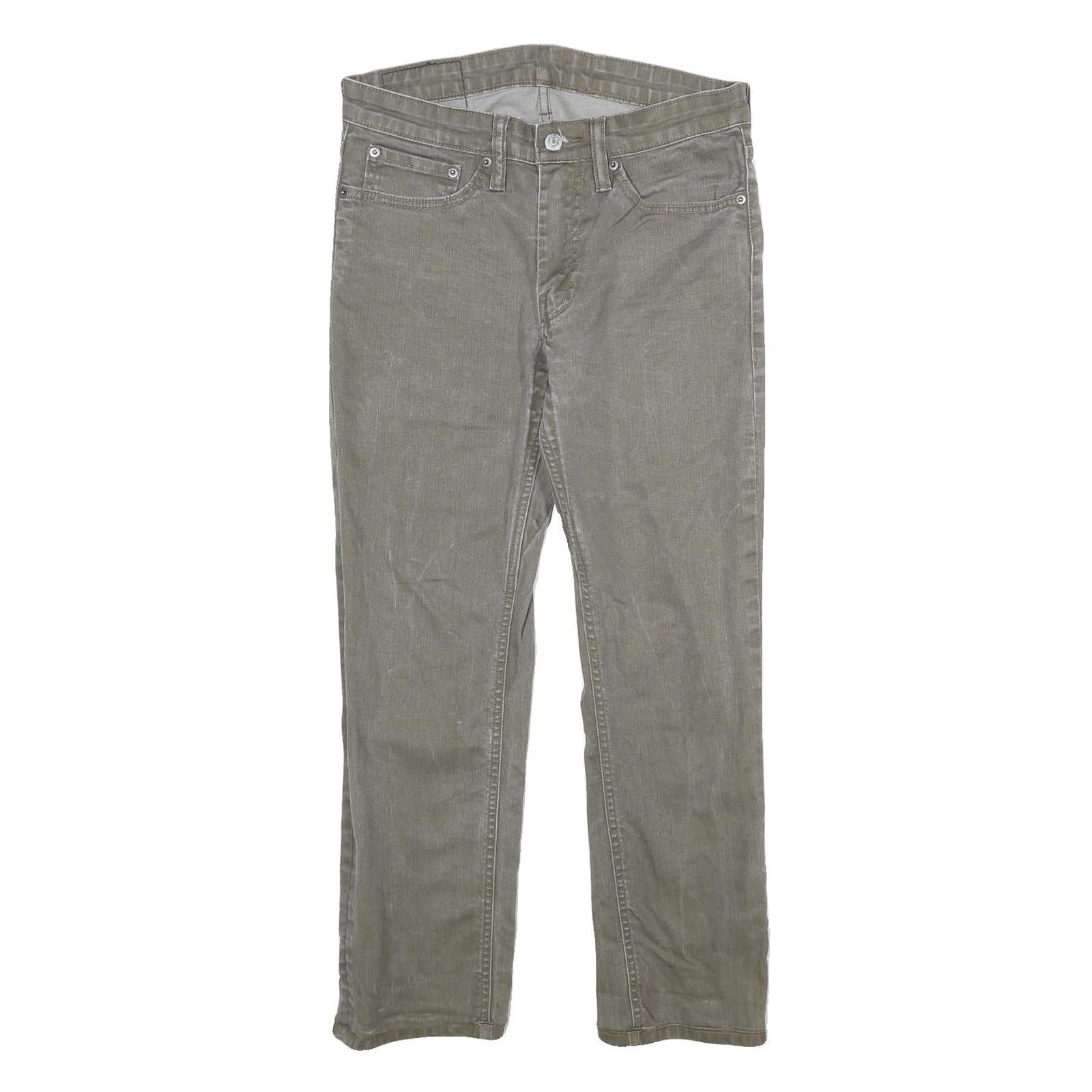 LEVI'S 511 Slim Mens Jeans Beige Slim Straight Denim W30 L26 Cotton Blend Toggle