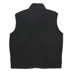 TIMBERLAND Mens Black Fleece Vest L Polyester Zip Casual Outdoor Warm