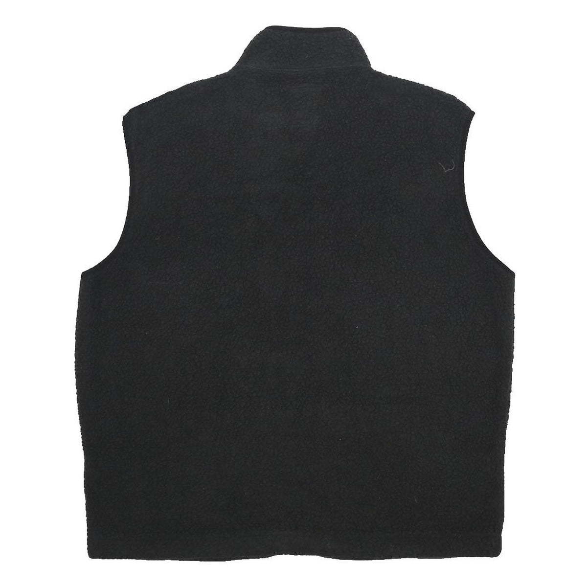 TIMBERLAND Mens Black Fleece Vest L Polyester Zip Casual Outdoor Warm