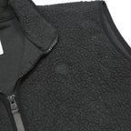 TIMBERLAND Mens Black Fleece Vest L Polyester Zip Casual Outdoor Warm