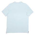 NIKE Mens Blue Short Sleeve Plain L Polo Shirt Cotton Casual Sports
