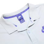 NIKE Mens Blue Short Sleeve Plain L Polo Shirt Cotton Casual Sports
