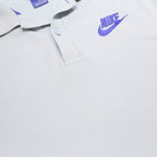 NIKE Mens Blue Short Sleeve Plain L Polo Shirt Cotton Casual Sports