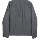 LEVI'S Mens Grey Hooded Jacket S Polyester Blend Zip Pocket Casual