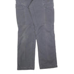 CARHARTT Mens Grey Relaxed Straight Trousers W32 L34 Durable Cotton Blend