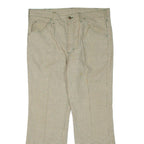 LEE Houndstooth Womens Trousers Beige Regular Flared W36 L30