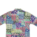 CALIFORNIA CONNECTION Womens Printed Button Shirt Short Sleeve Collar L Summer