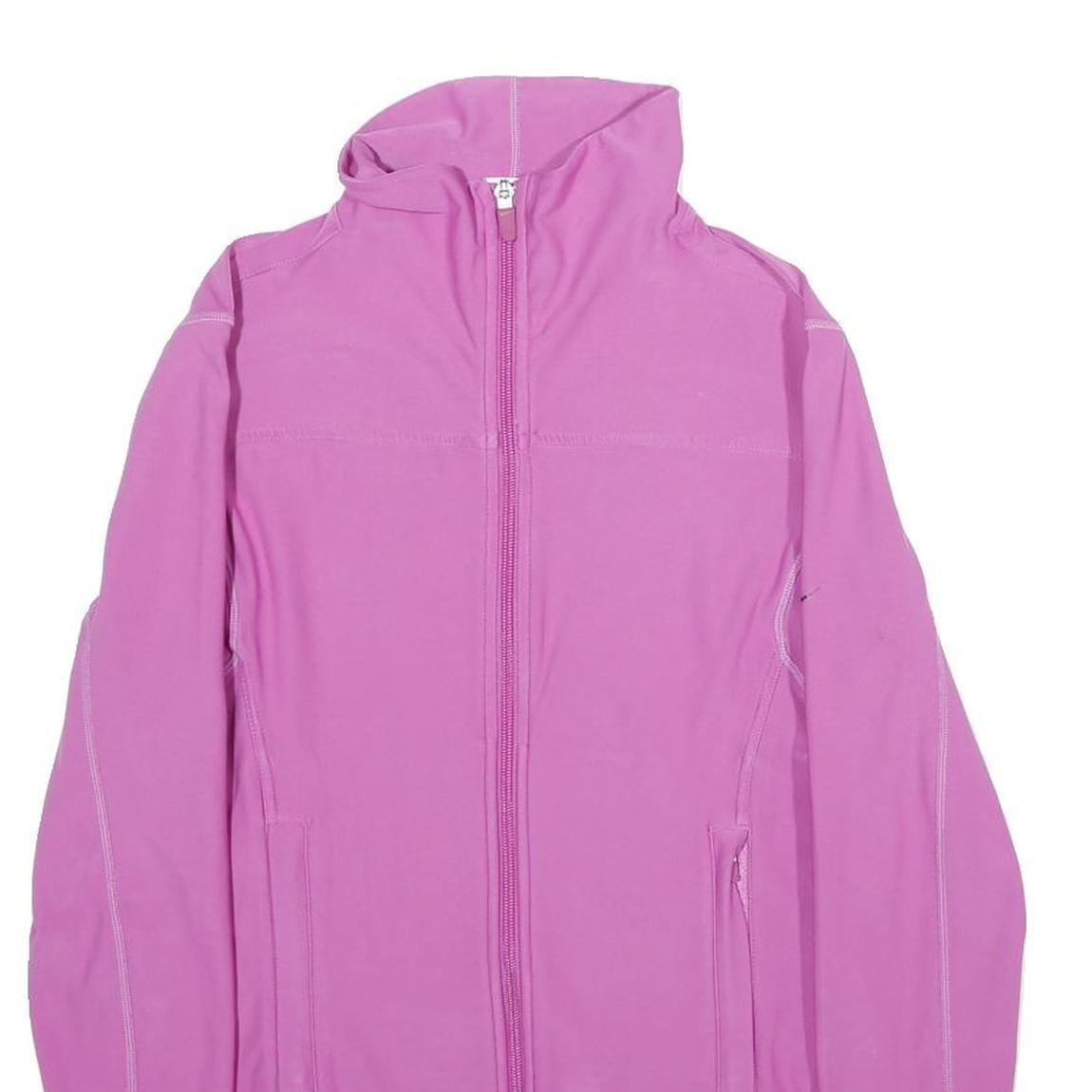 NIKE Womens Pink Jacket M Polyester Blend Plain Zip Casual Sportswear Activewear